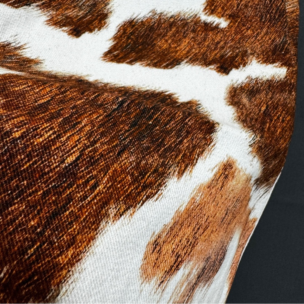 WeWoreWhat Jeans - Brown and White Cow Print - Picture 9 of 12